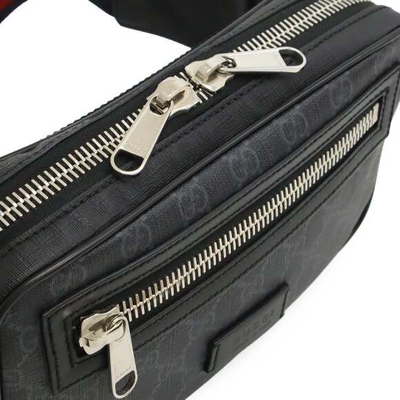 GUCCI Black Leather Fanny Pack Mini Bags